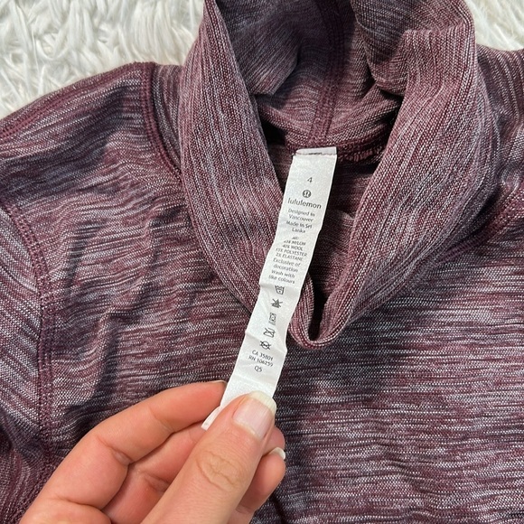 Lululemon Woolly Wonder Turtleneck Dark Adobe / White - Picture 5 of 8